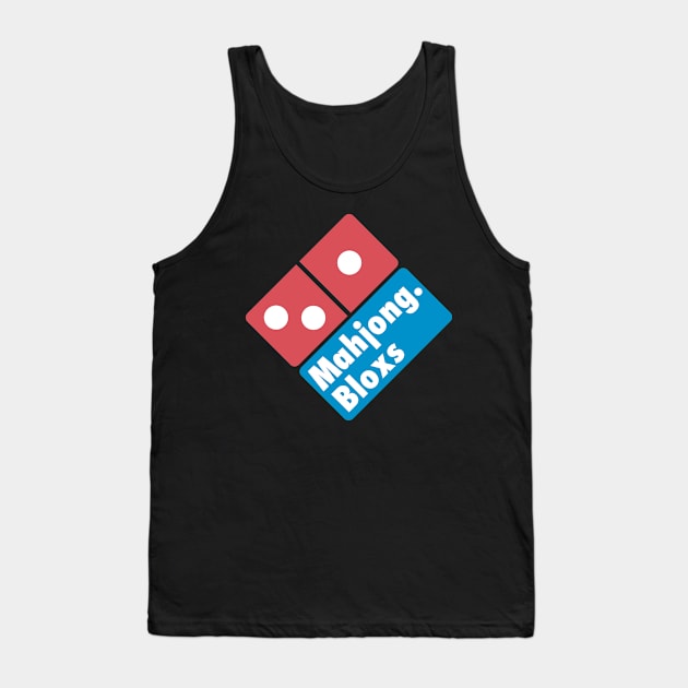 Mahjong Pizaa Domino Tank Top by Merchsides